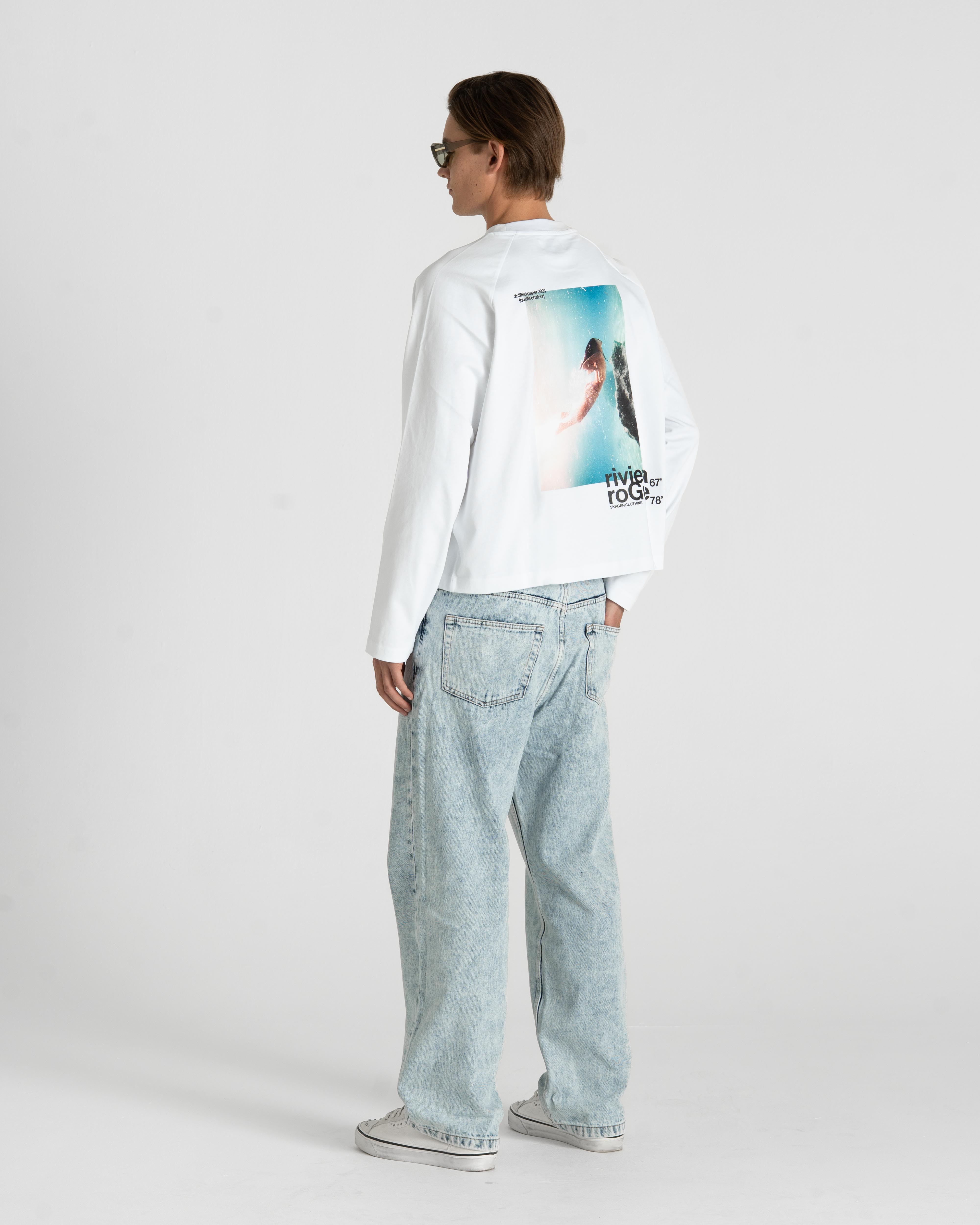 Riviera Rogue Raglan Longsleeve White